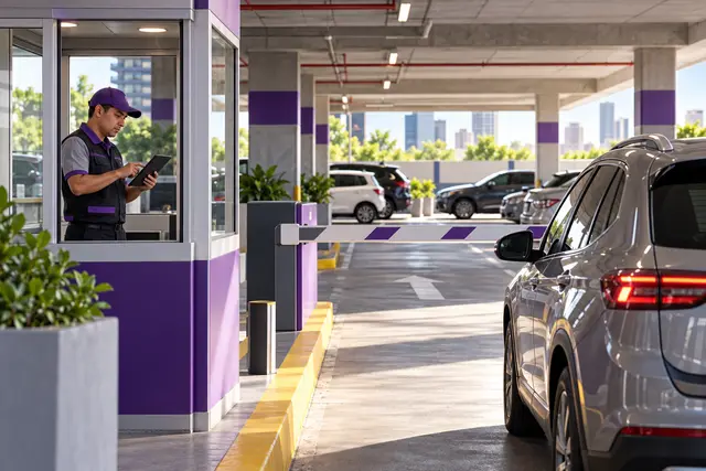 Control de acceso de vehículos en un estacionamiento