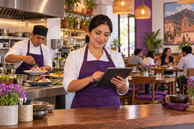 Gestión de pedidos con tablet en un restaurante